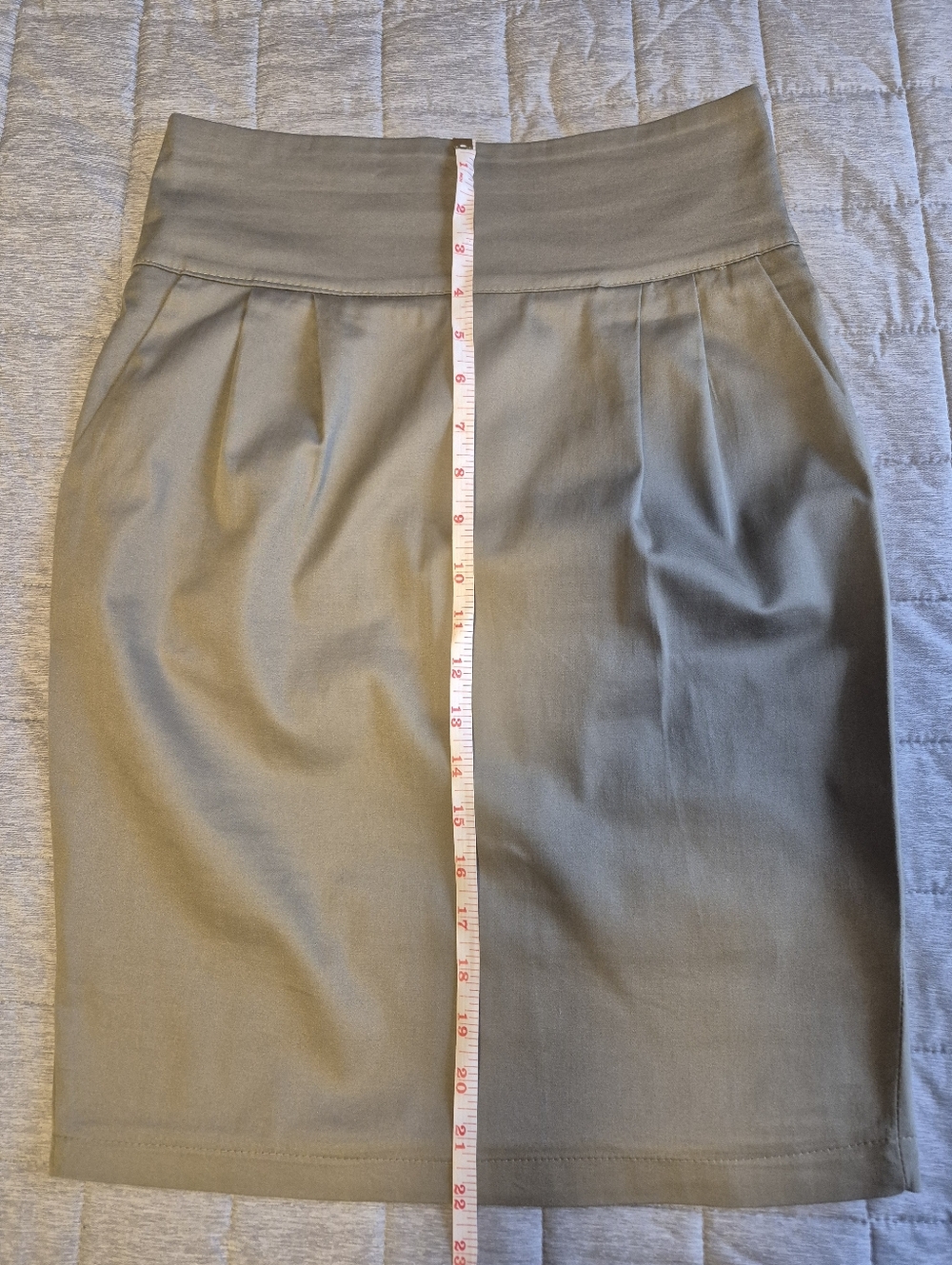 Classic Taupe Pencil Skirt Italy - Picture 9 of 16